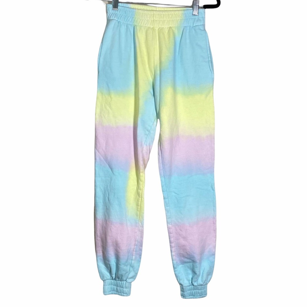 Frankies Bikinis Burl Sweatpants Tie Dye sz S